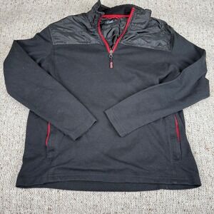 Eddie Bauer Pullover Quilted Trim Active Top Layering‎ Black M
